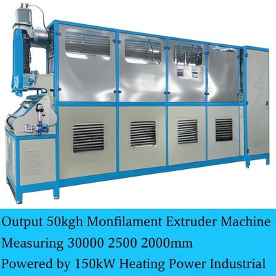 購入 出力 50kgh モノフィラメントエクストルーダーマシン 30000 2500 2000mm を測定し,産業用 150kw の加熱力によって動力 online manufacture
